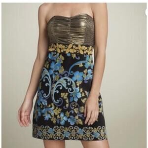 Free People Strapless Floral Embroidered Dress Size 2 NO STRAPS